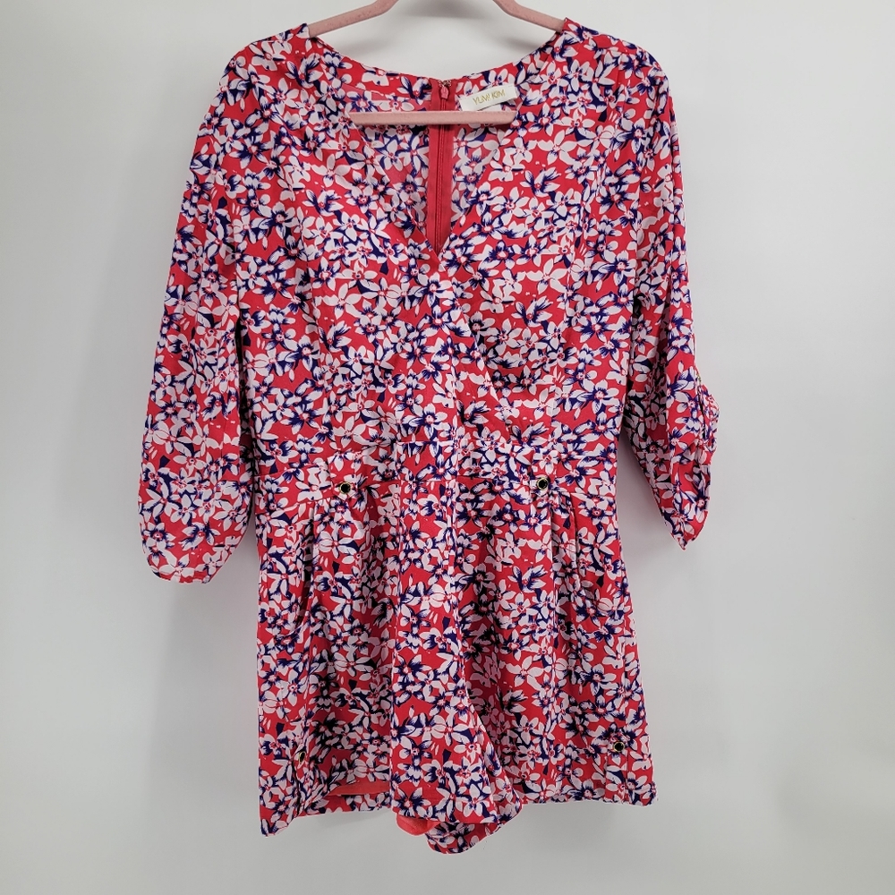 Yumi Kim floral wrap front romper L